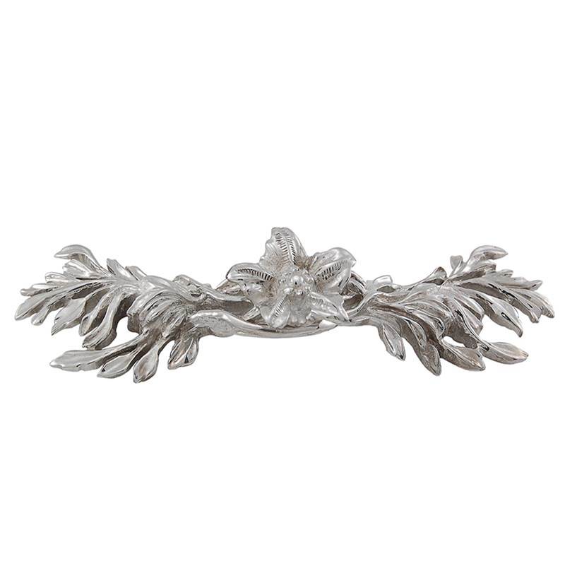 Vicenza Designs Carlotta, Pull, Lily, 3 Inch, Polished Silver