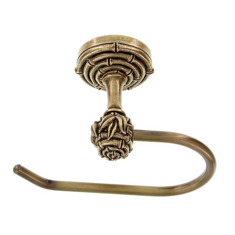 Vicenza Designs Palmaria, Toilet Paper Holder, Bamboo, French, Antique Brass