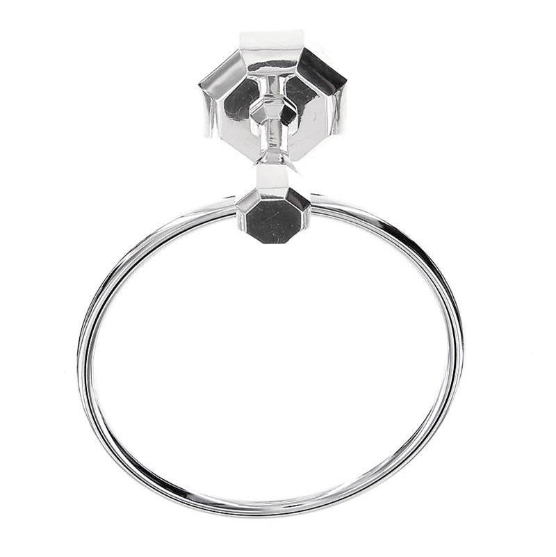Vicenza Designs Archimedes, Towel Ring, Polished Nickel