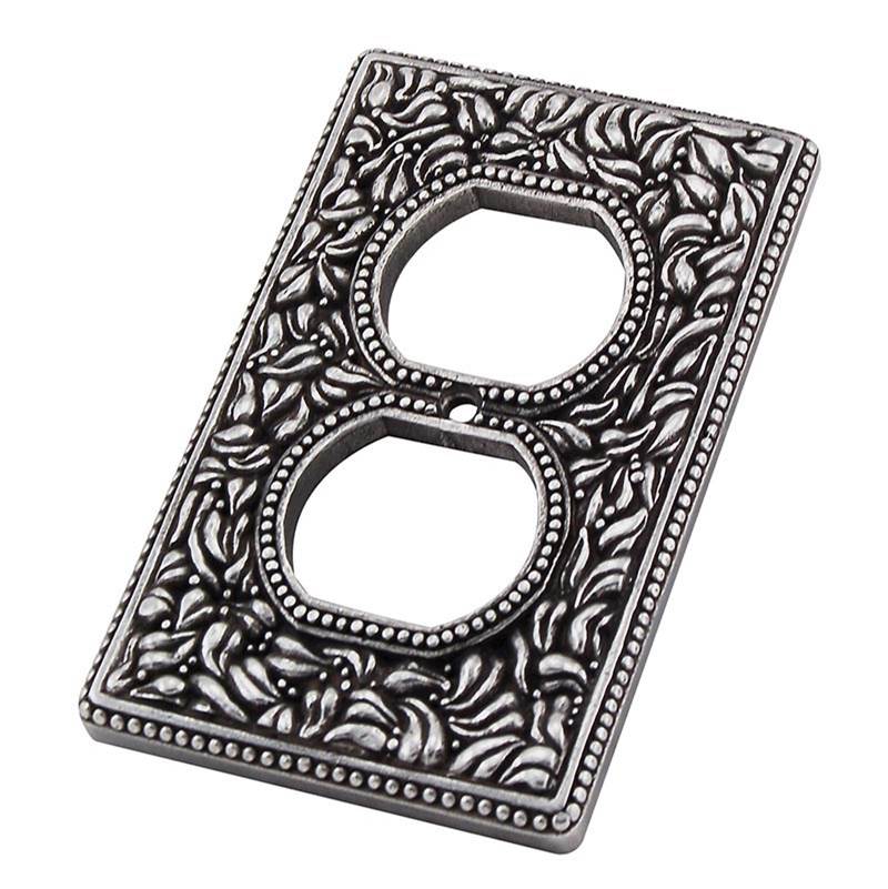 Vicenza Designs San Michele, Wall Plate, Outlet, Antique Silver
