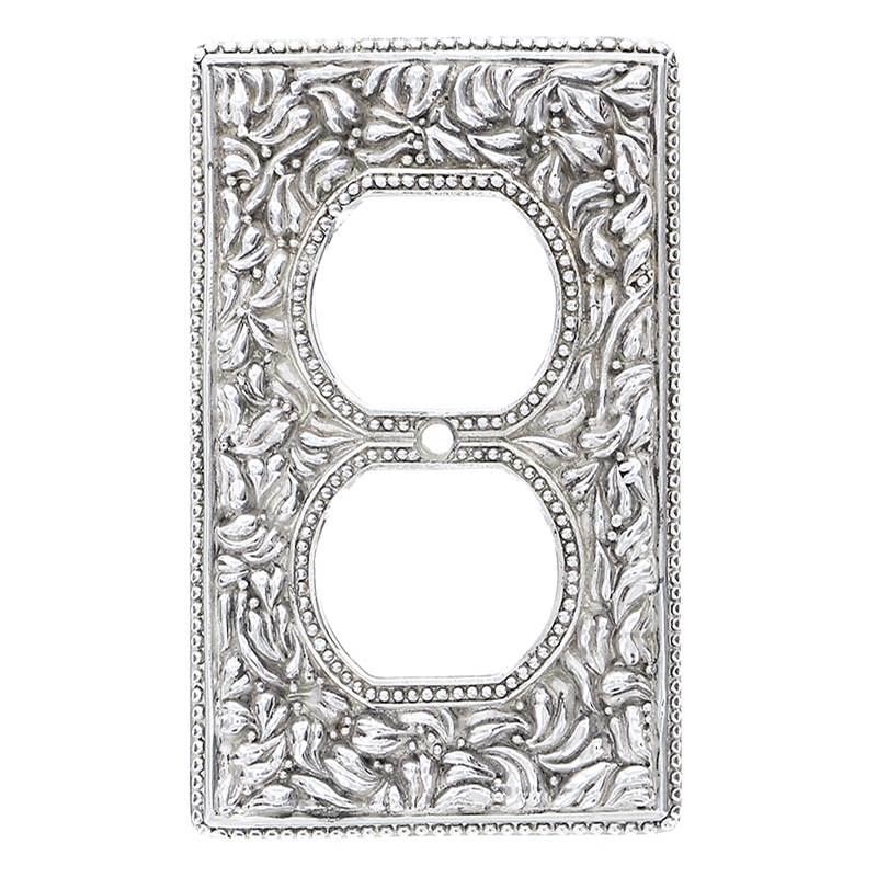Vicenza Designs San Michele, Wall Plate, Outlet, Polished Nickel