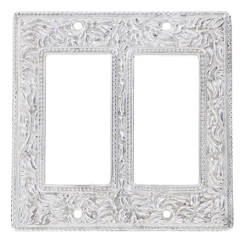 Vicenza Designs San Michele, Wall Plate, Double Dimmer, Polished Nickel