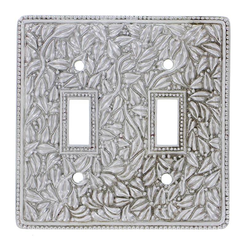 Vicenza Designs San Michele, Wall Plate, Double Toggle, Satin Nickel