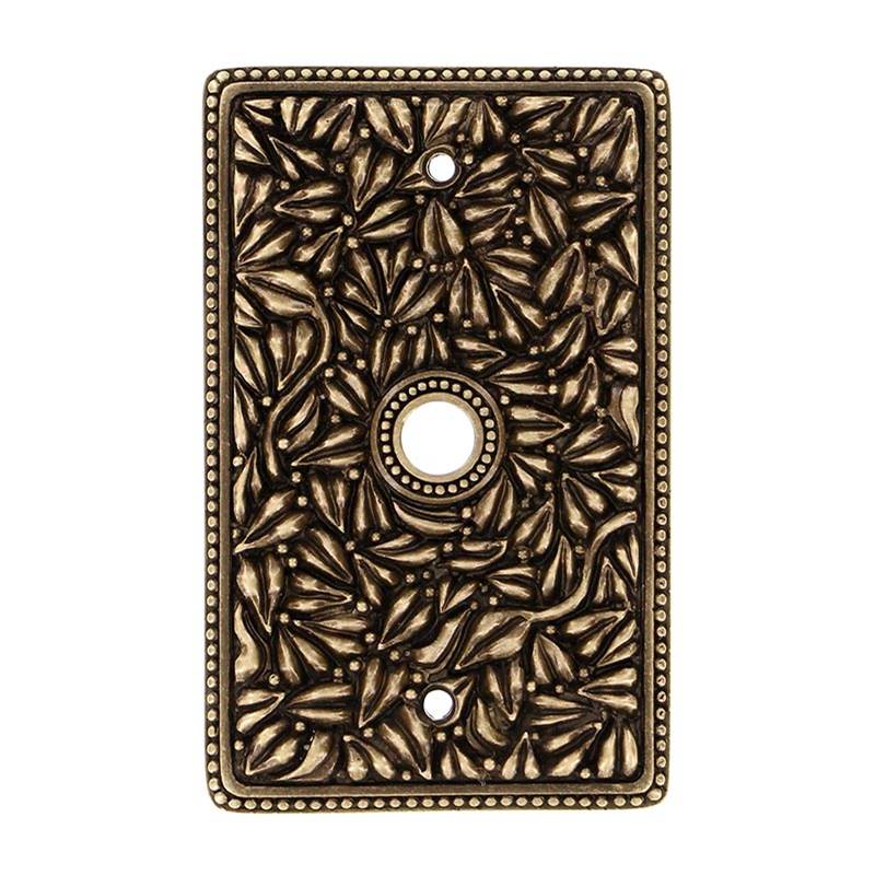 Vicenza Designs San Michele, Wall Plate, TV/Phone, Antique Brass