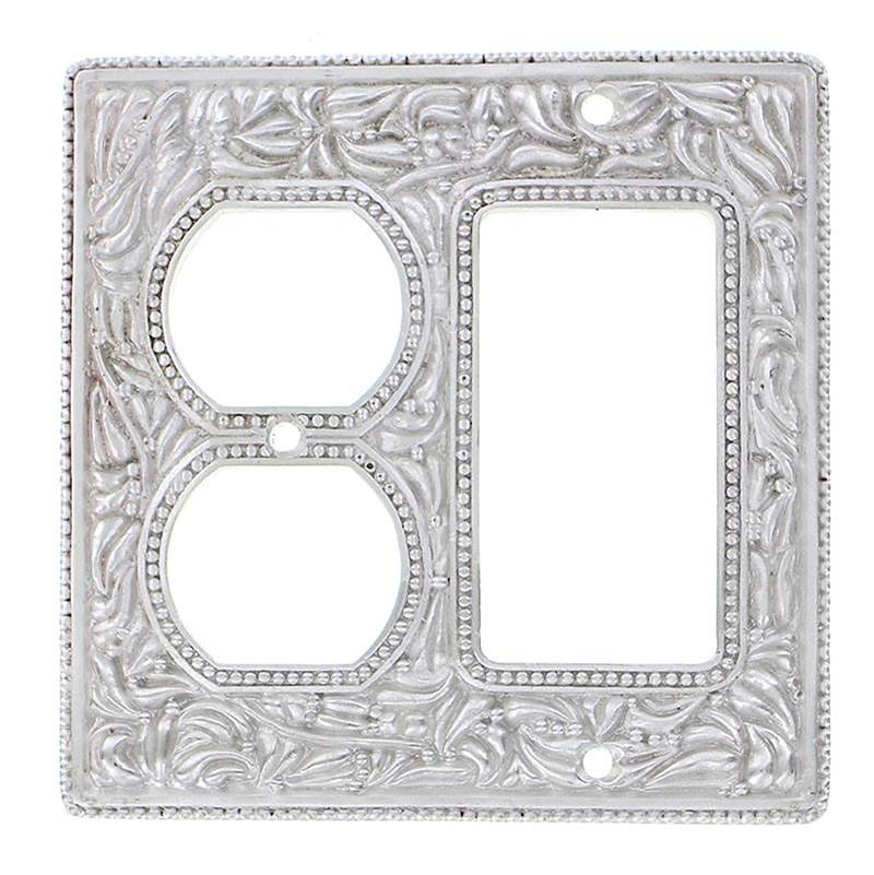 Vicenza Designs San Michele, Wall Plate, Dimmer/Outlet, Polished Nickel