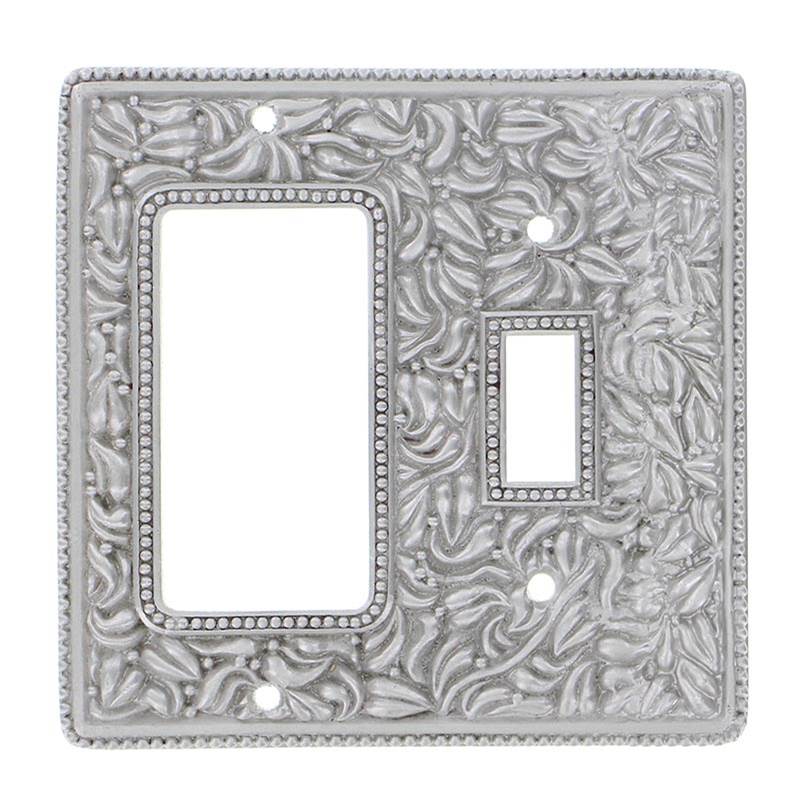 Vicenza Designs San Michele, Wall Plate, Toggle/Dimmer, Satin Nickel