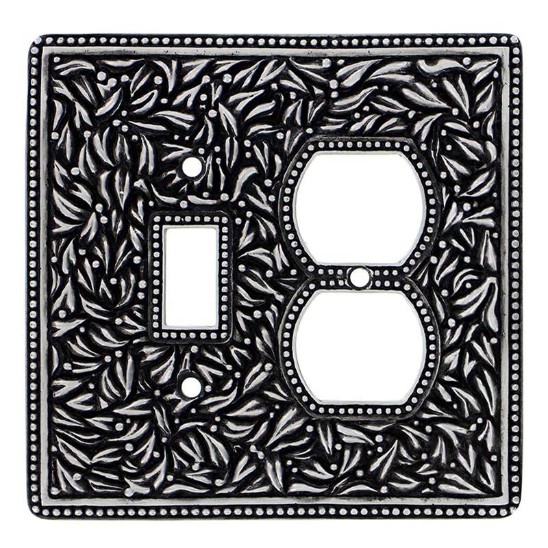 Vicenza Designs San Michele, Wall Plate, Jumbo, Outlet/Toggle, Antique Nickel