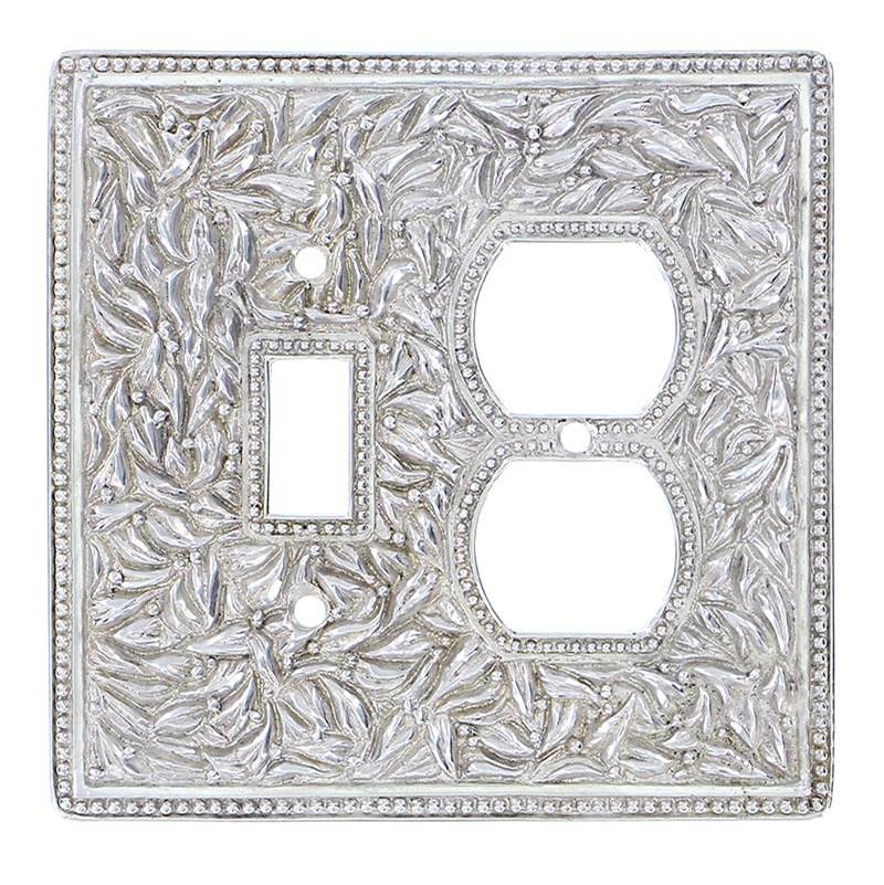 Vicenza Designs San Michele, Wall Plate, Jumbo, Outlet/Toggle, Polished Nickel