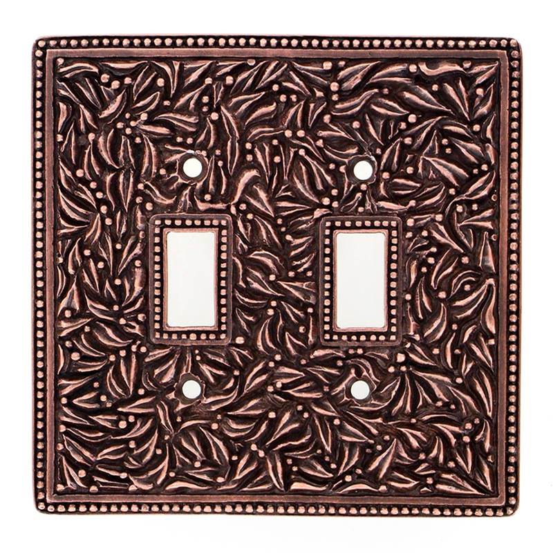 Vicenza Designs San Michele, Wall Plate, Jumbo, Double Toggle, Antique Copper
