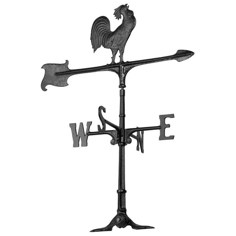 Whitehall Products 30 Rooster Accent Weathervane - Black
