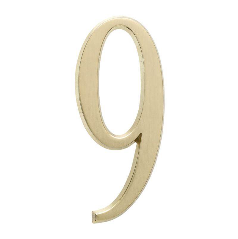 Whitehall Products 4.75'' Number 9 Satin Brass