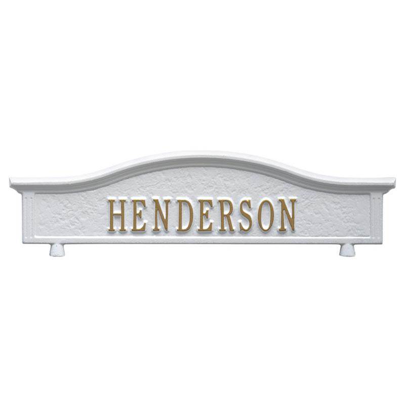 Whitehall Products Personalized Two Sided Topper - White/Gold