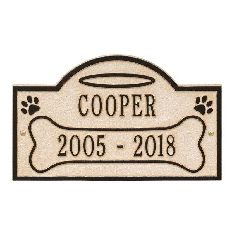 Whitehall Products All Dogs Go to Heaven Pet Memorial Personalized Wall or Ground Plaque