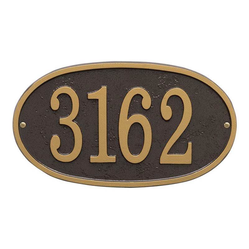 Whitehall Products Fast and Easy Oval House Numbers Plaque