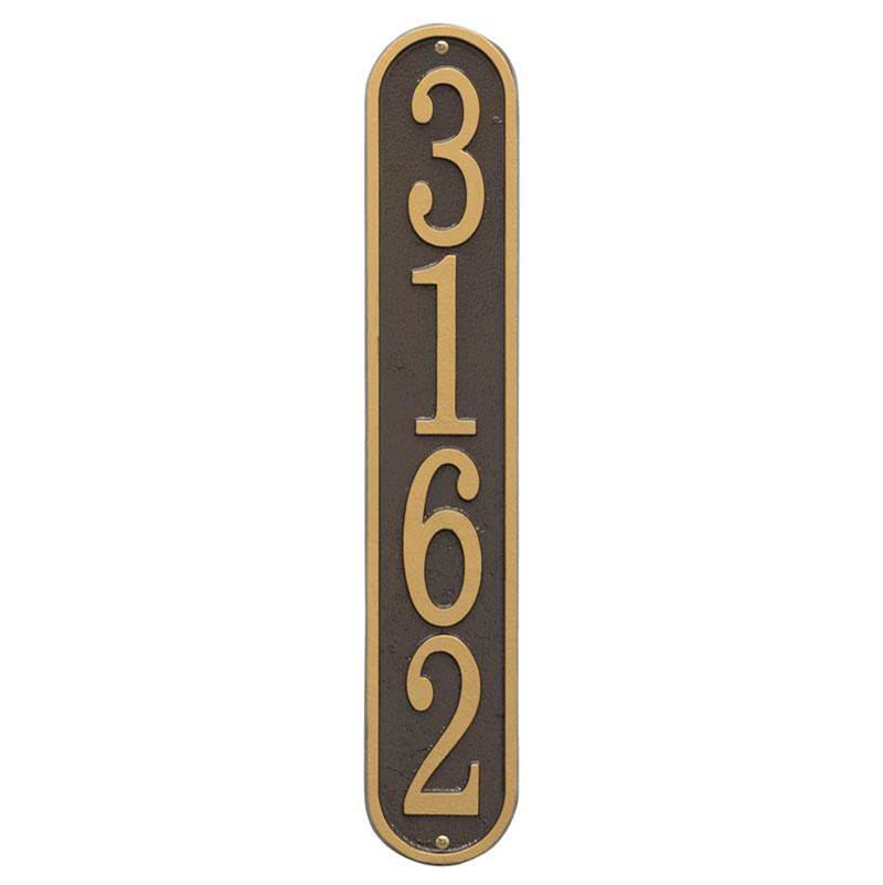 Whitehall Products Fast and Easy Vertical House Numbers Plaque