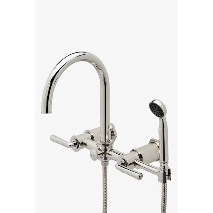 Waterworks COMMERCIAL ONLY Henry Wall Mounted Exposed Tub Filler with Handshower and Lever Handles in Nickel, 1.75gpm (6.6 L/min)