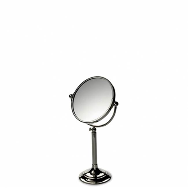 Waterworks Essentials Freestanding Adjustable Tall 7 1/4'' dia. Magnifying Mirror in Brass