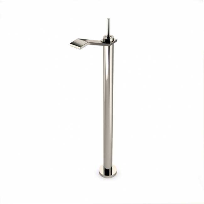 Waterworks DISCONTINUED Formwork Floor Mounted Exposed Tub Filler with Metal Joystick Handle in Pewter