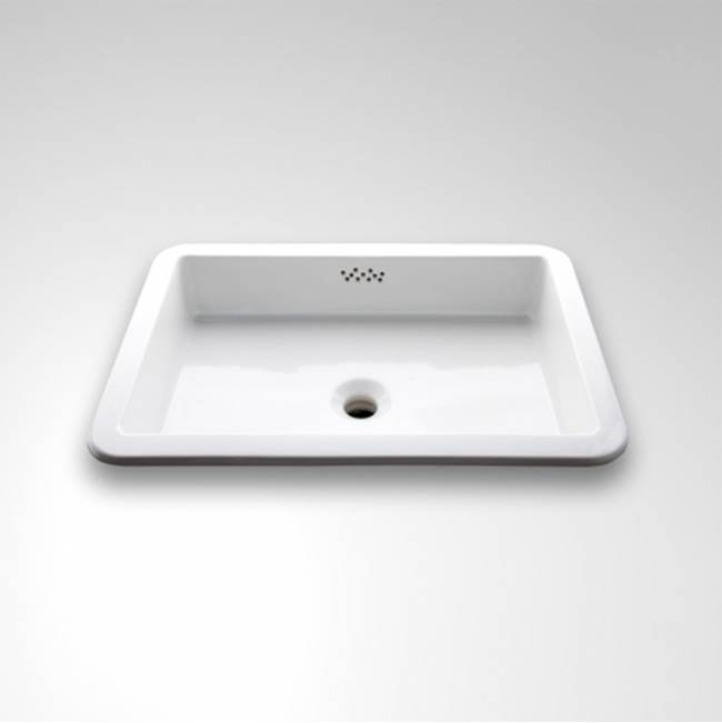 Waterworks Manchester Undermount Rectangular Vitreous China Lavatory Sink Double Glazed 22 1/8 x 16 3/16 x 5 15/16 in Bright White