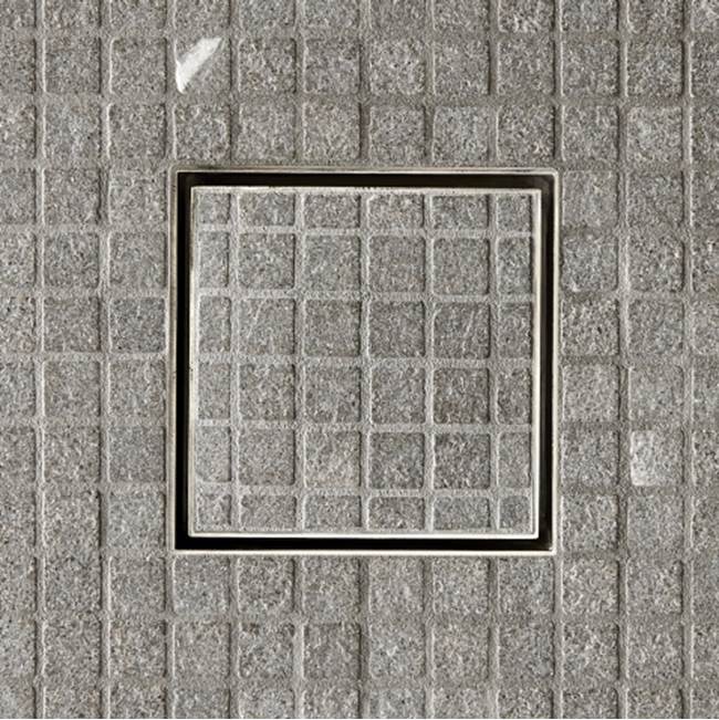 Waterworks Universal DISPLAY ONLY Tile-In Shower Drain 6''x6'' in Nickel