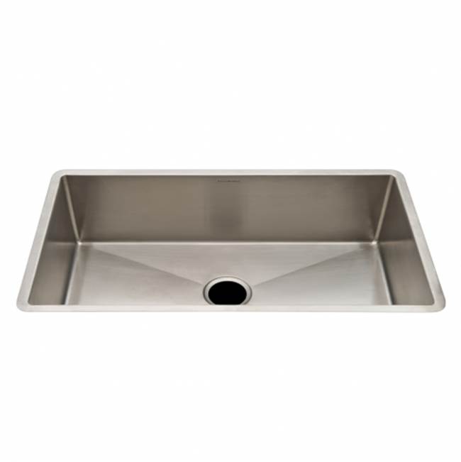 Waterworks Kerr 39 1/4'' x 18 3/4'' x 10'' Stainless Steel Kitchen Sink with Center Drain