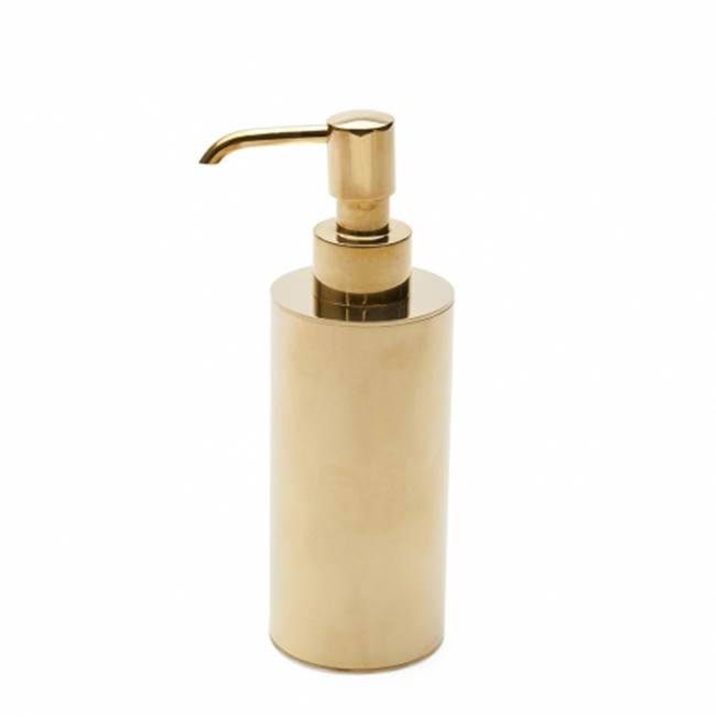 Waterworks Luster Soap Dispenser in Unlacquered Brass