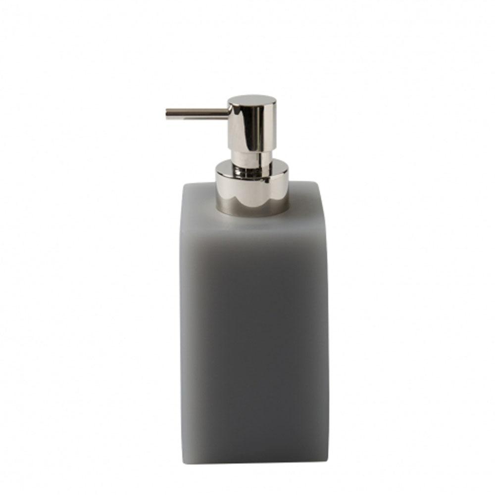 Waterworks Resin Soap Dispenser in Soft Gray