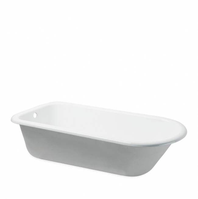 Waterworks Saxby 61'' x 30'' x 18'' Drop In Oval Cast Iron Bathtub without Feet in Primed