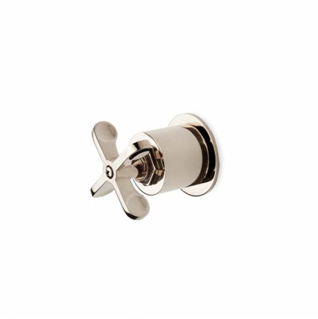 Waterworks Henry Volume Control Valve Trim with Metal Cross Handle in Architectural Bronze