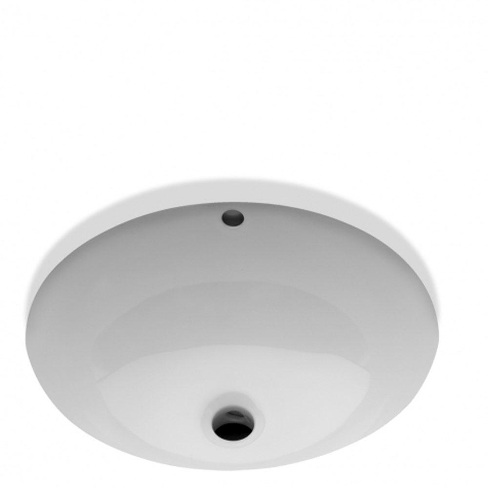 Waterworks Saxby Drop In or Undermount Oval Vitreous China Single Glazed Lavatory Sink 17 13/16 x 15 1/16 x 7 11/16 in White
