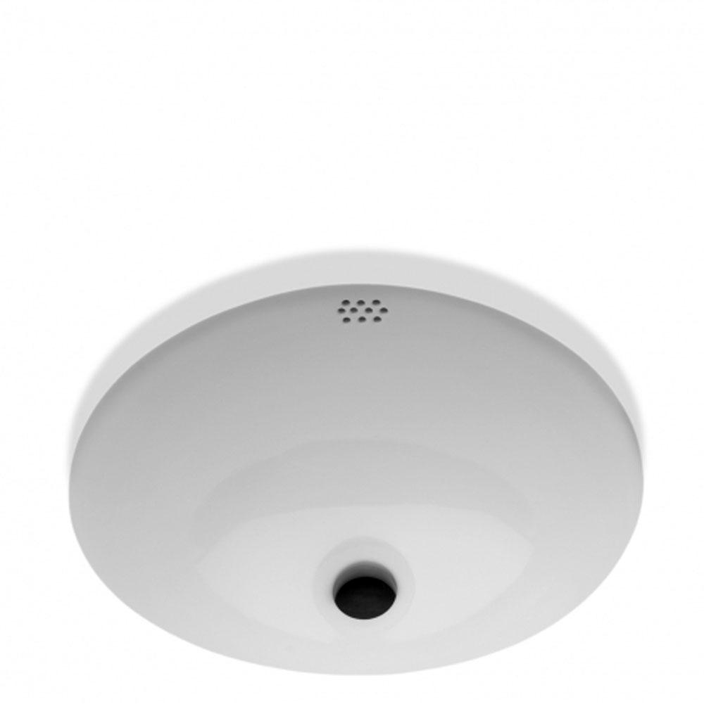 Waterworks Manchester Undermount Oval Vitreous China Lavatory Sink Double Glazed 17 1/4 x 14 1/2 x 8 in Cool White