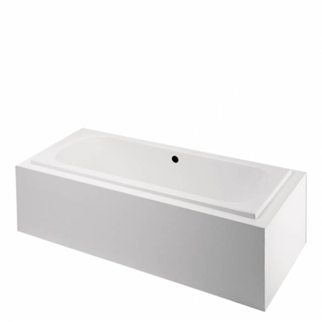 Waterworks Classic 72'' x 36'' x 21'' Right Hand Air and Whirlpool Rectangular Bathtub with Center Drain in Glossy White