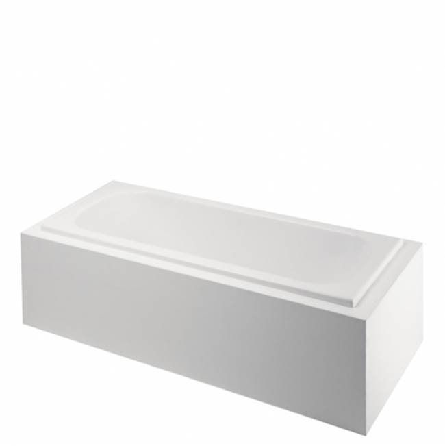 Waterworks Classic 66'' x 34'' x 21'' Left Hand Air and Whirlpool Rectangular Bathtub with End Drain in Glossy White