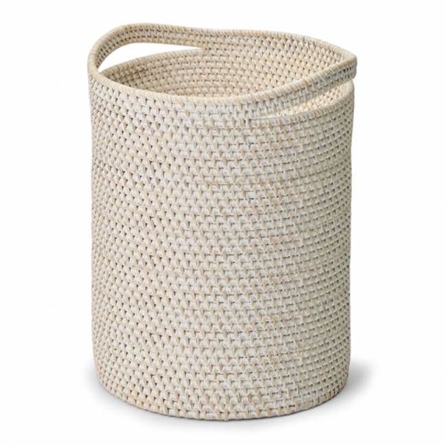 Waterworks Palm Laundry Basket in White Wash