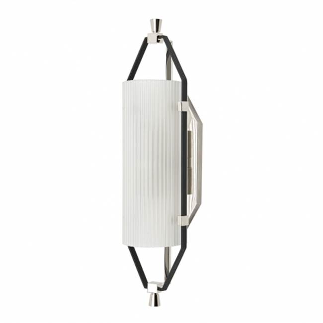 Waterworks Addair Wall Mounted Single Sconce with Glass Shade in Nickel