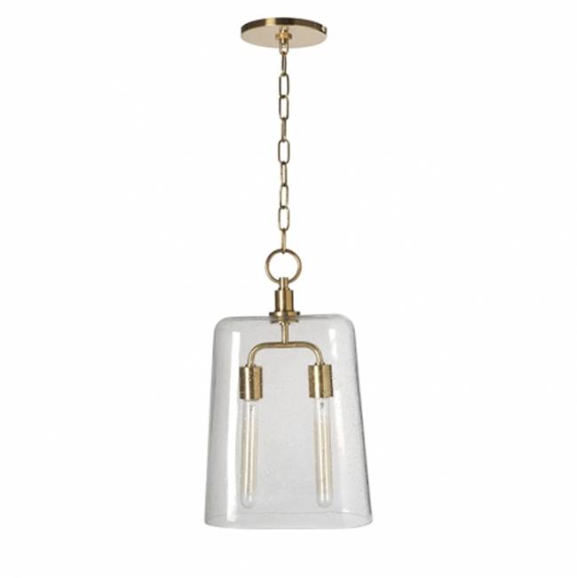 Waterworks DISCONTINUED Arundel Ceiling Mounted Large Pendant with Clear Glass Shade in Nickel