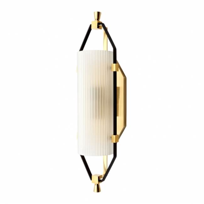 Waterworks Addair Wall Mounted Single Sconce with Glass Shade in Brass