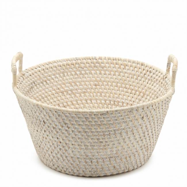 Waterworks Palm Medium Bounty Basket in White Wash