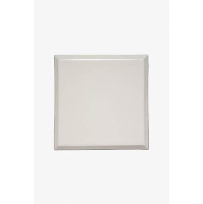 Waterworks Archive Field Tile 6 x 6 Beveled in White Matte Solid