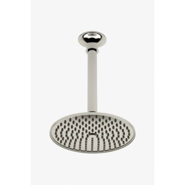 Waterworks DISCONTINUED Dash Ceiling Mounted 8'' Shower Head, Arm and Flange in Shadow, 1.75gpm
