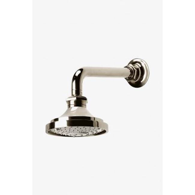 Waterworks Henry 5 1/8''  Shower Head, Arm and Flange with Adjustable Spray in Vintage Brass, 1.75gpm