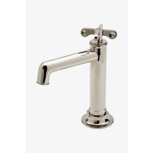 Waterworks COMMERCIAL ONLY - Henry One Hole High Profile Bar Faucet , Metal Cross Handle in Matte Gold