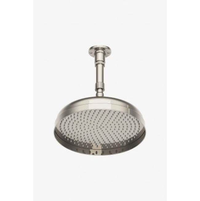 Waterworks DISCONTINUED Regulator Ceiling Mounted 12'' Shower Rose, Arm and Flange in Nickel, 2.5gpm
