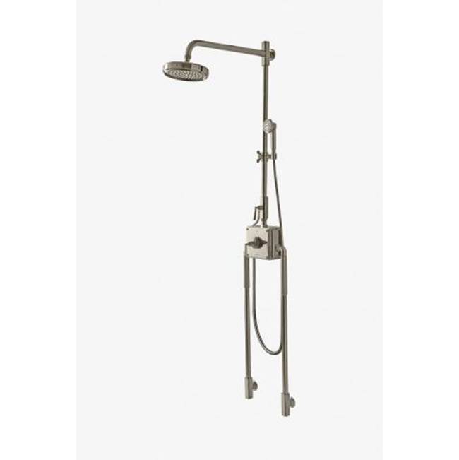 Waterworks R.W. Atlas Exposed Thermostatic System with Handshower, Diverter and Lever Handle in Burnished Brass, 1.75gpm
