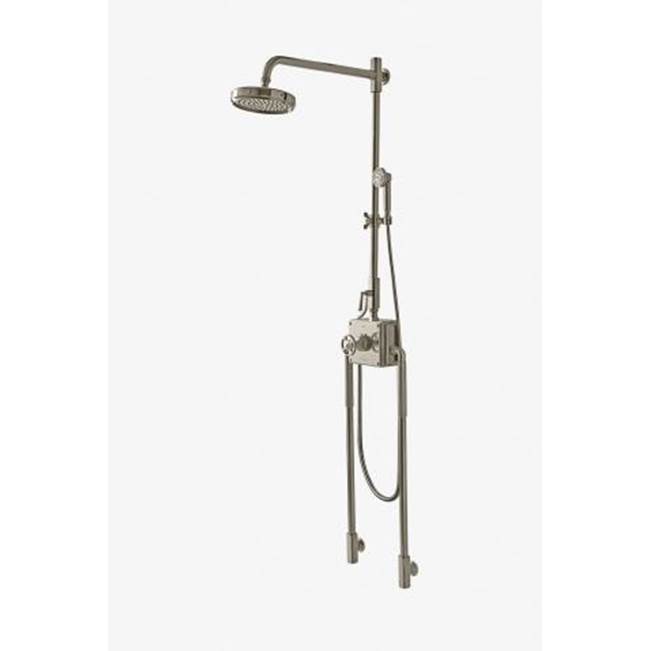 Waterworks R.W. Atlas Exposed Thermostatic System with Handshower, Diverter and Wheel Handle in Chrome, 1.75gpm