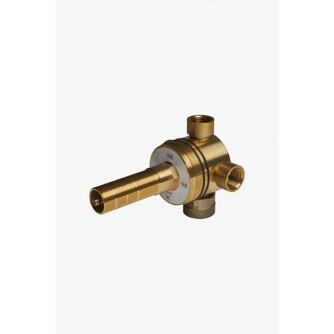 Waterworks DISCONTINUED ViaWorks Three Way Diverter Valve for Thermostatic Shower Systems