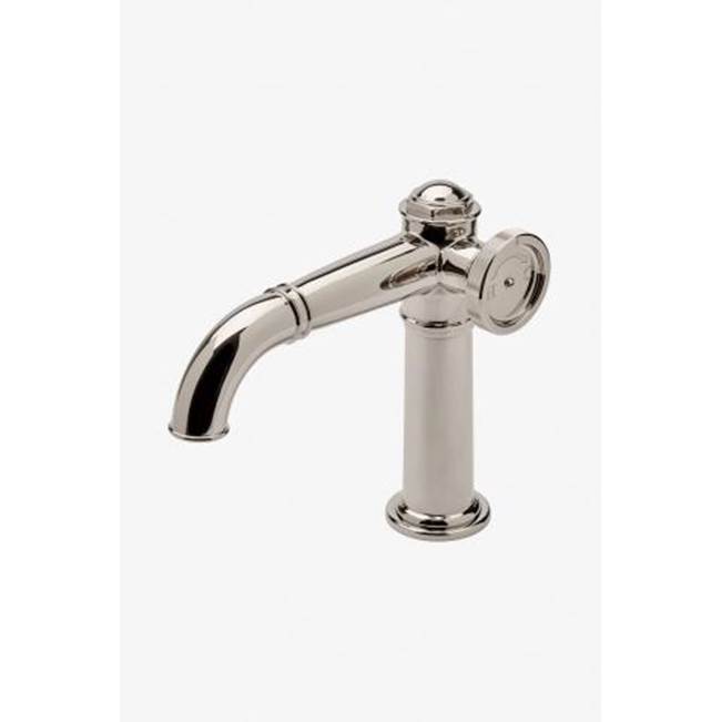 Waterworks On Tap High Profile Bar Faucet with Metal Wheel Handle in Burnished Brass, 2.2gpm