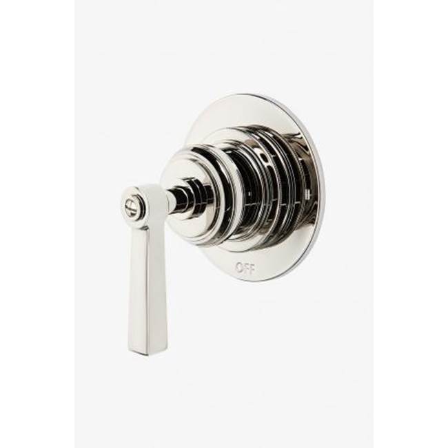 Waterworks Aero Two Way Diverter Valve Trim for Thermostatic with Metal Lever Handle in Matte Nickel