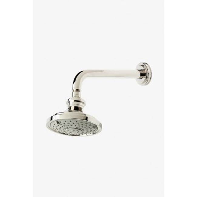 Waterworks DISCONTINUED Aero Wall Mounted 5'' Shower Head, Arm and Flange in Sovereign, 1.75gpm (6.6L/min)