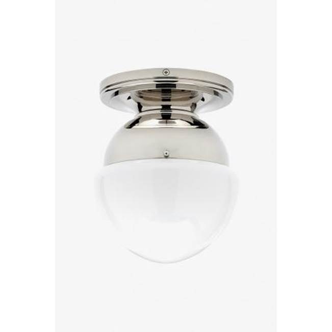 Waterworks Foro Ceiling Flush Mount Small with Glass Shade in Chrome